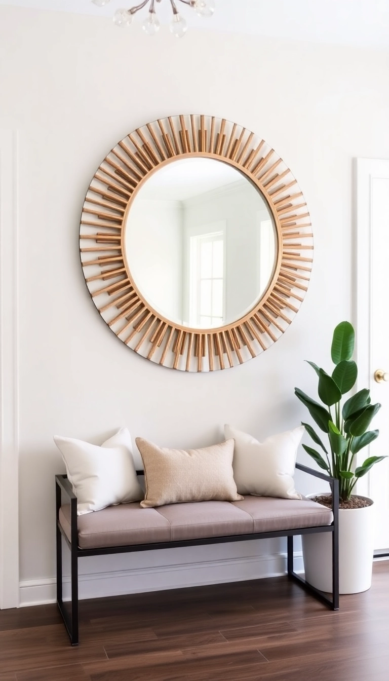 10 Stunning Statement Mirror Ideas for Your Entryway That Will Leave Guests Speechless! - 1. The Oversized Glamour