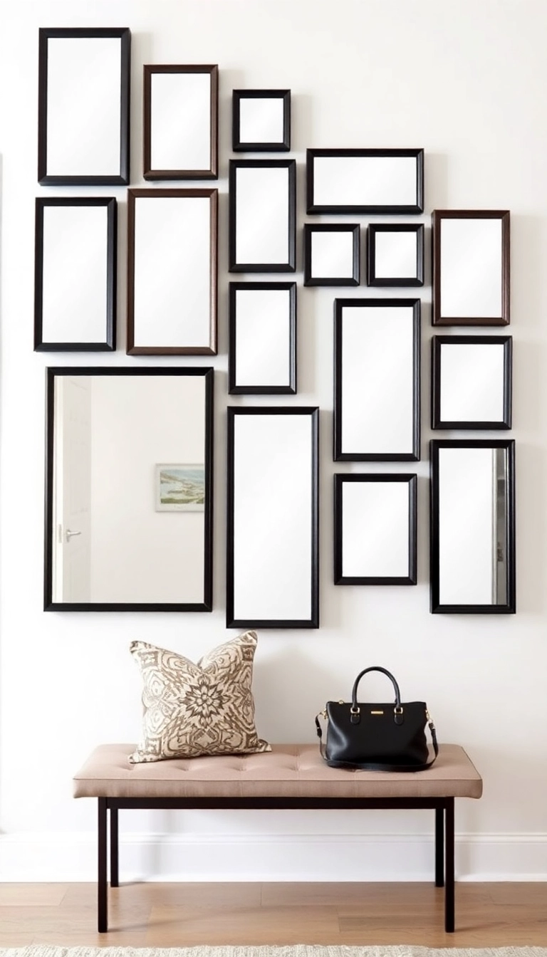 10 Stunning Statement Mirror Ideas for Your Entryway That Will Leave Guests Speechless! - 4. The Multi-Panel Masterpiece