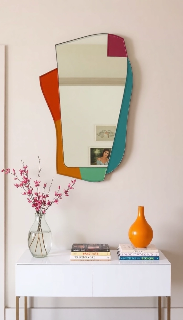 10 Stunning Statement Mirror Ideas for Your Entryway That Will Leave Guests Speechless! - 6. The Artistic Expression