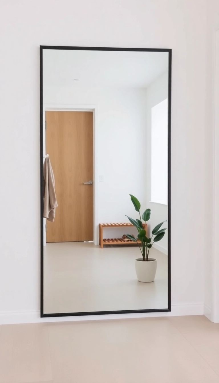 10 Stunning Statement Mirror Ideas for Your Entryway That Will Leave Guests Speechless! - 7. The Minimalist Approach