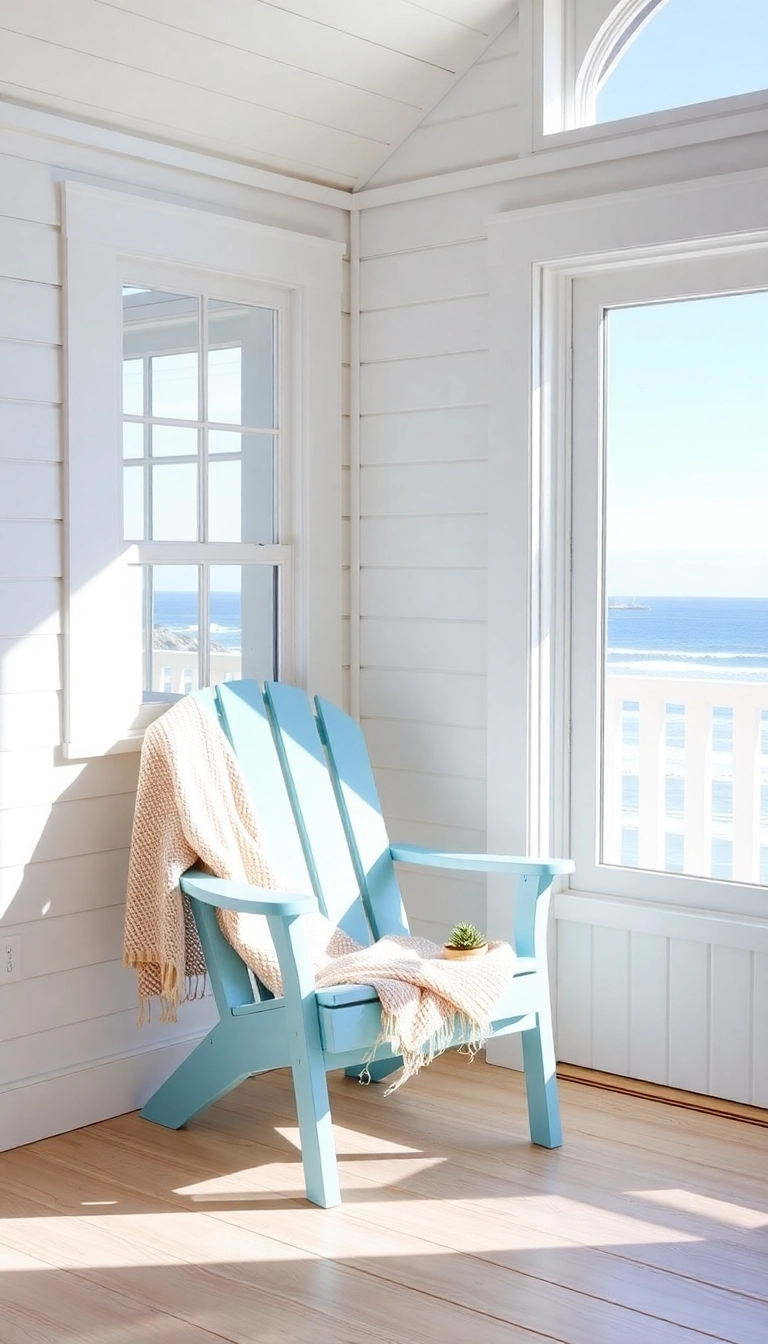 10 Stunning Two-Tone Painted Chairs That Will Transform Your Space (You Won't Believe #4!) - 1. Coastal Charm: Light Blue and White