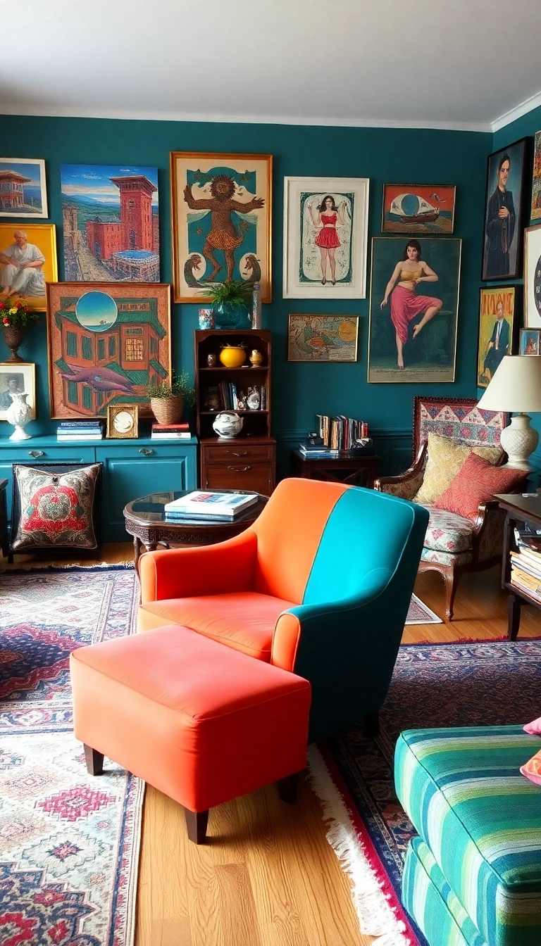 10 Stunning Two-Tone Painted Chairs That Will Transform Your Space (You Won't Believe #4!) - 10. Funky Fusion: Orange and Teal