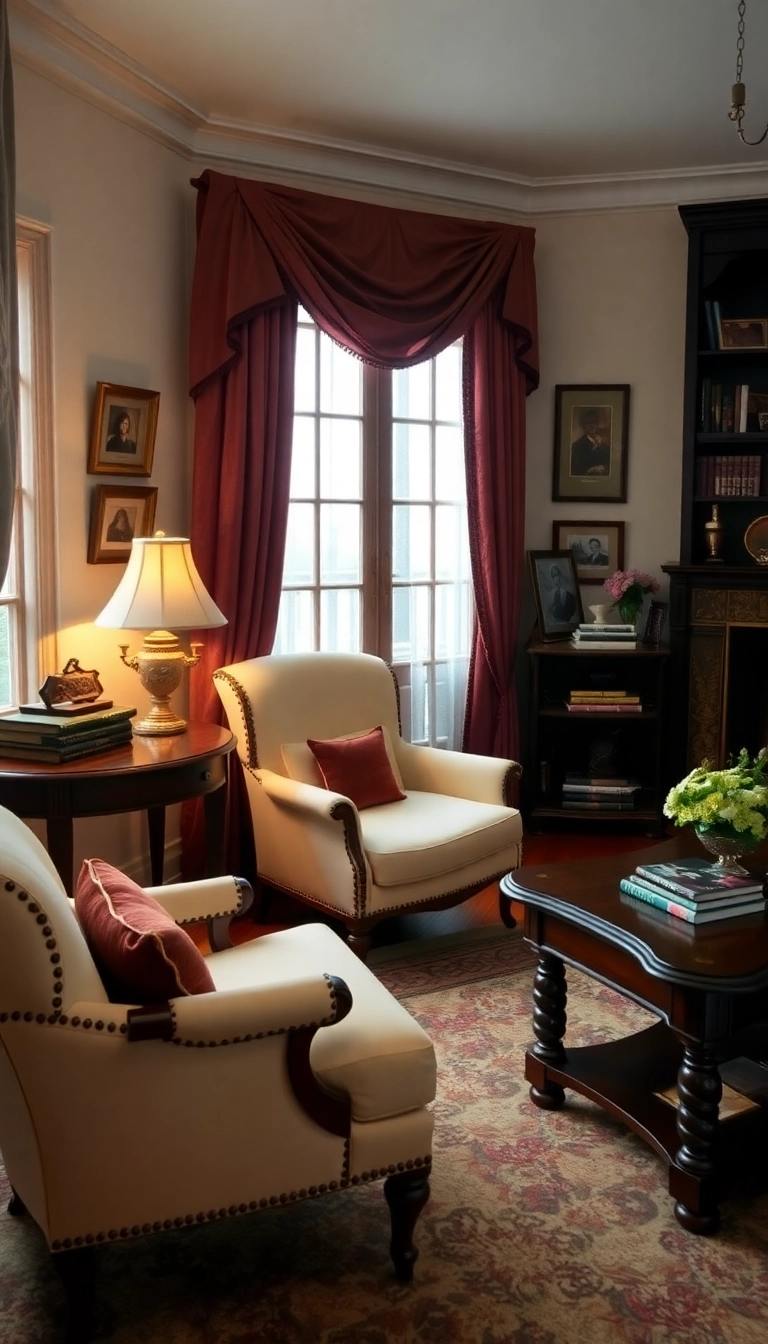 10 Stunning Two-Tone Painted Chairs That Will Transform Your Space (You Won't Believe #4!) - 5. Vintage Vibes: Cream and Burgundy