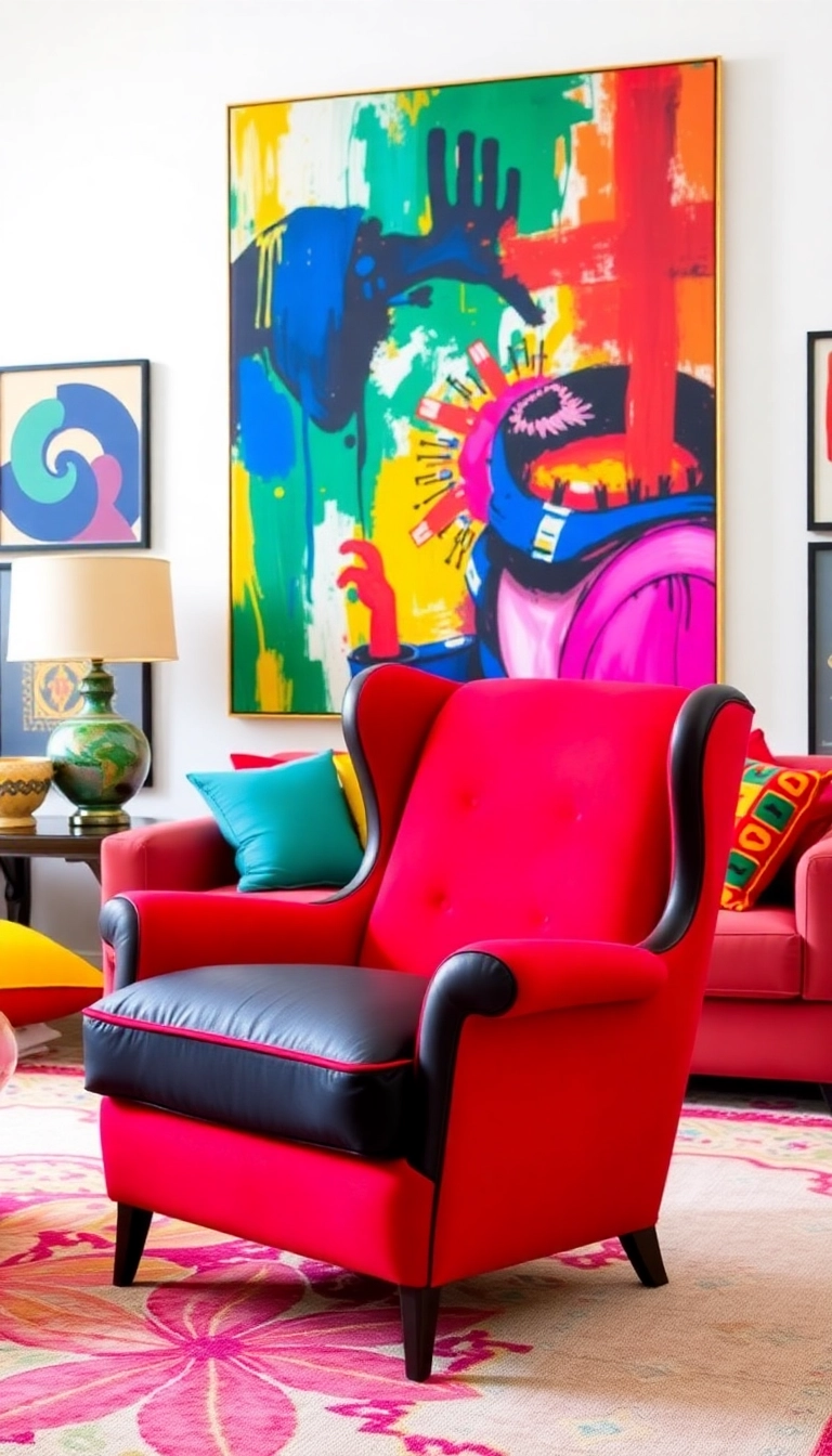 10 Stunning Two-Tone Painted Chairs That Will Transform Your Space (You Won't Believe #4!) - 7. Bold and Bright: Red and Black