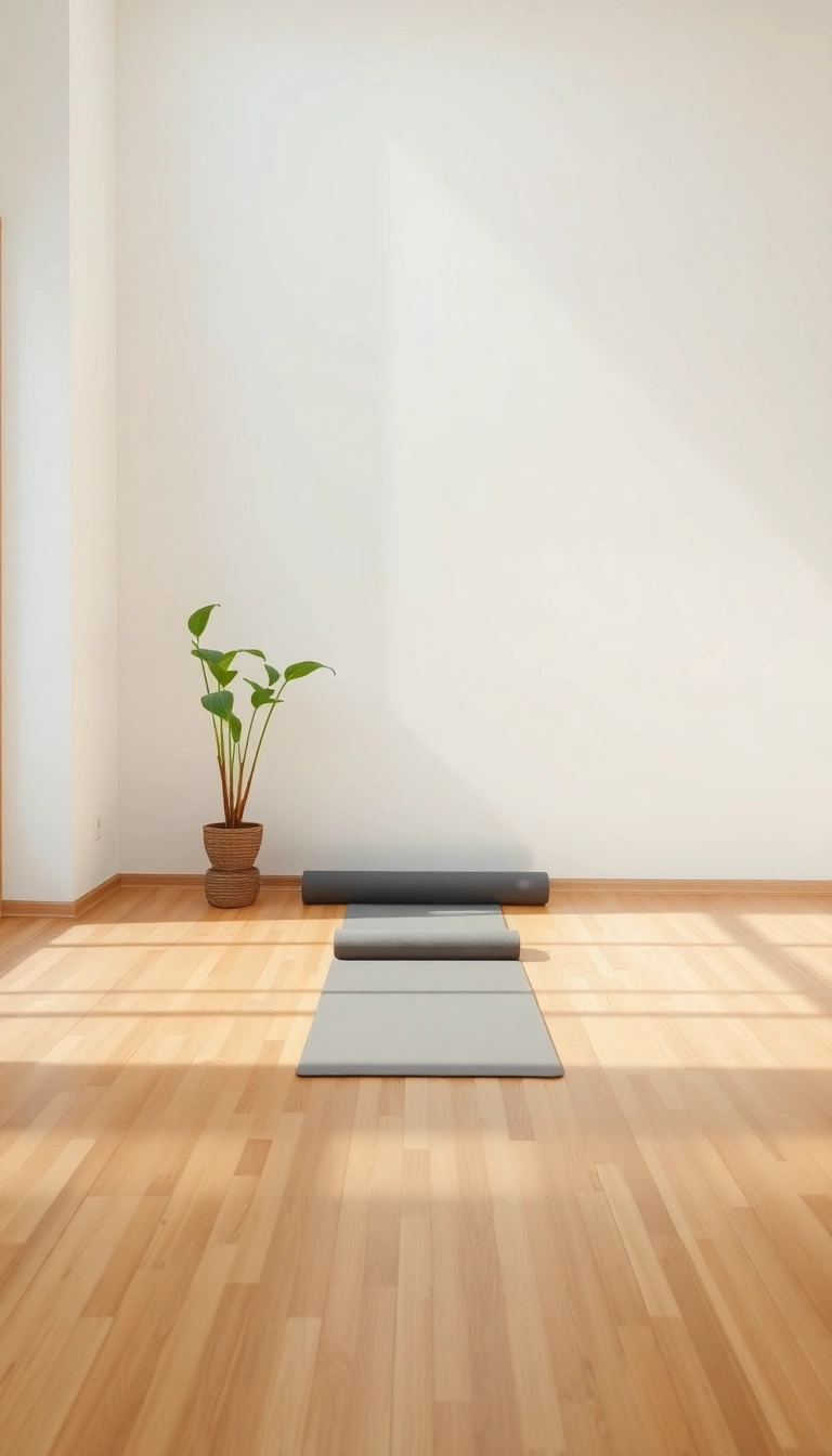 12 Aesthetic Mini Gym at Home Ideas That'll Make You Want to Work Out Daily! - 2. Minimalist Zen