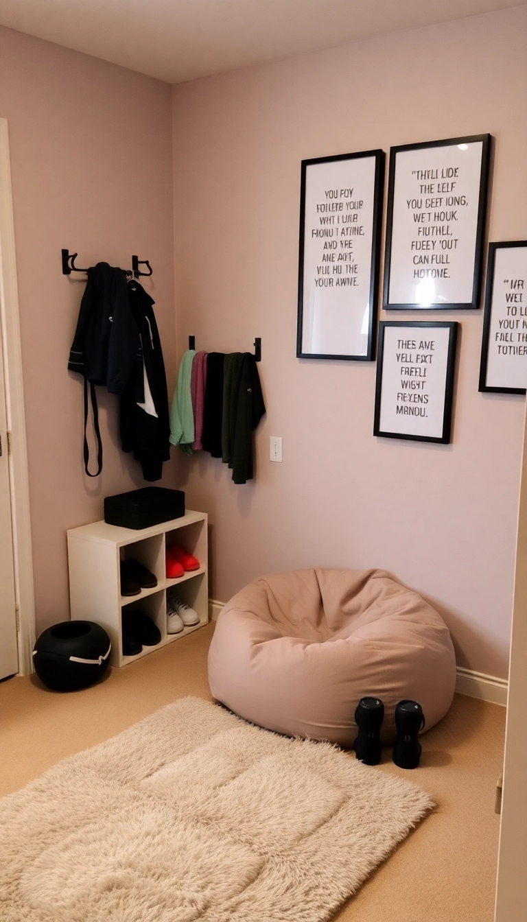 12 Aesthetic Mini Gym at Home Ideas That'll Make You Want to Work Out Daily! - 5. Cozy Corner