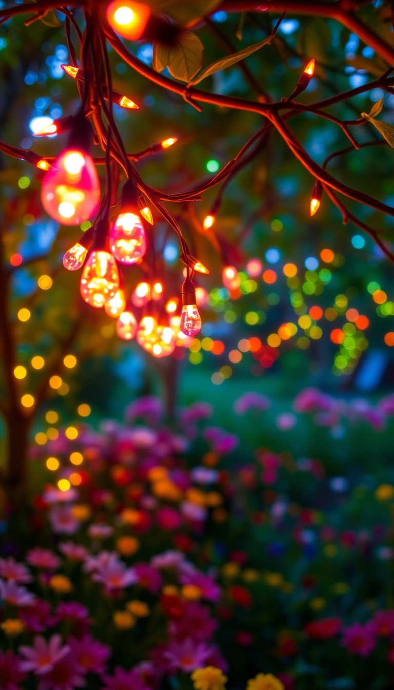 12 Magical Outdoor Lighting Ideas That Will Transform Your Garden Into a Fairytale! - 1. Twinkling Fairy Lights