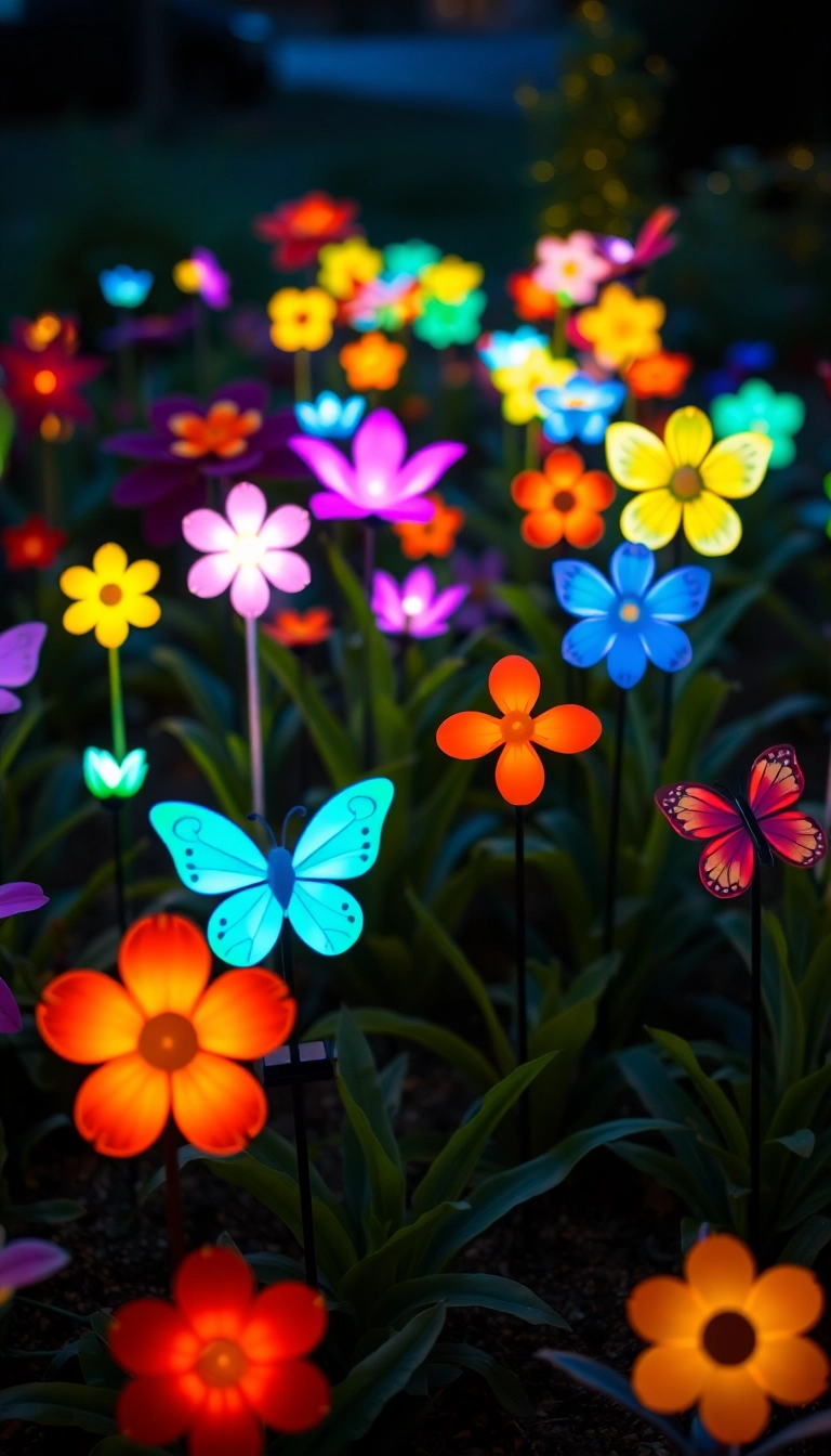 12 Magical Outdoor Lighting Ideas That Will Transform Your Garden Into a Fairytale! - 7. Solar-Powered Garden Stakes