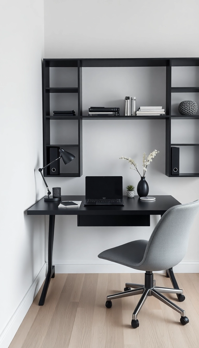 12 Minimalist Desk Setup Ideas That Will Transform Your Workspace into a Productivity Powerhouse! - 3. Monochromatic Magic