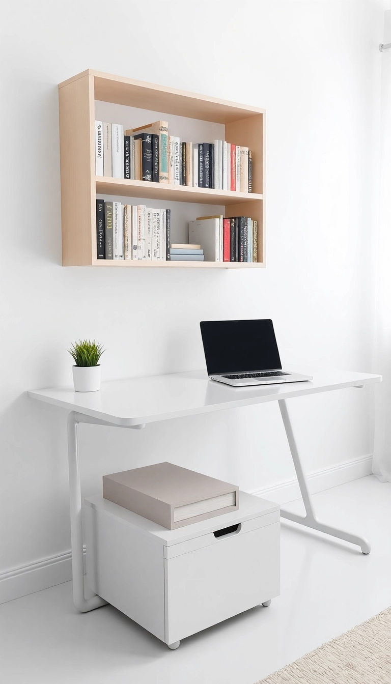 12 Minimalist Desk Setup Ideas That Will Transform Your Workspace into a Productivity Powerhouse! - 8. Functional Storage