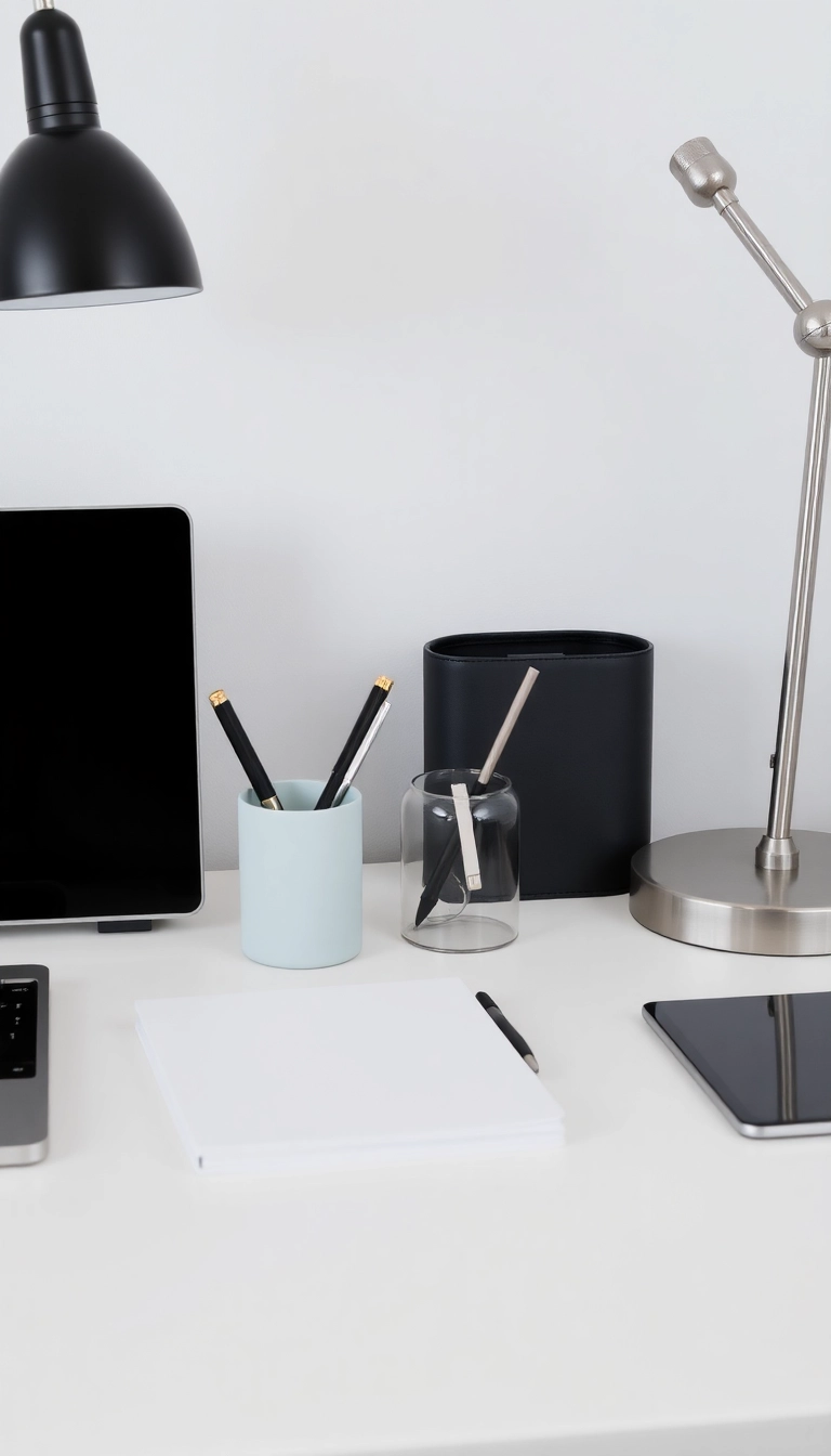 12 Minimalist Desk Setup Ideas That Will Transform Your Workspace into a Productivity Powerhouse! - 9. Minimalist Desk Accessories