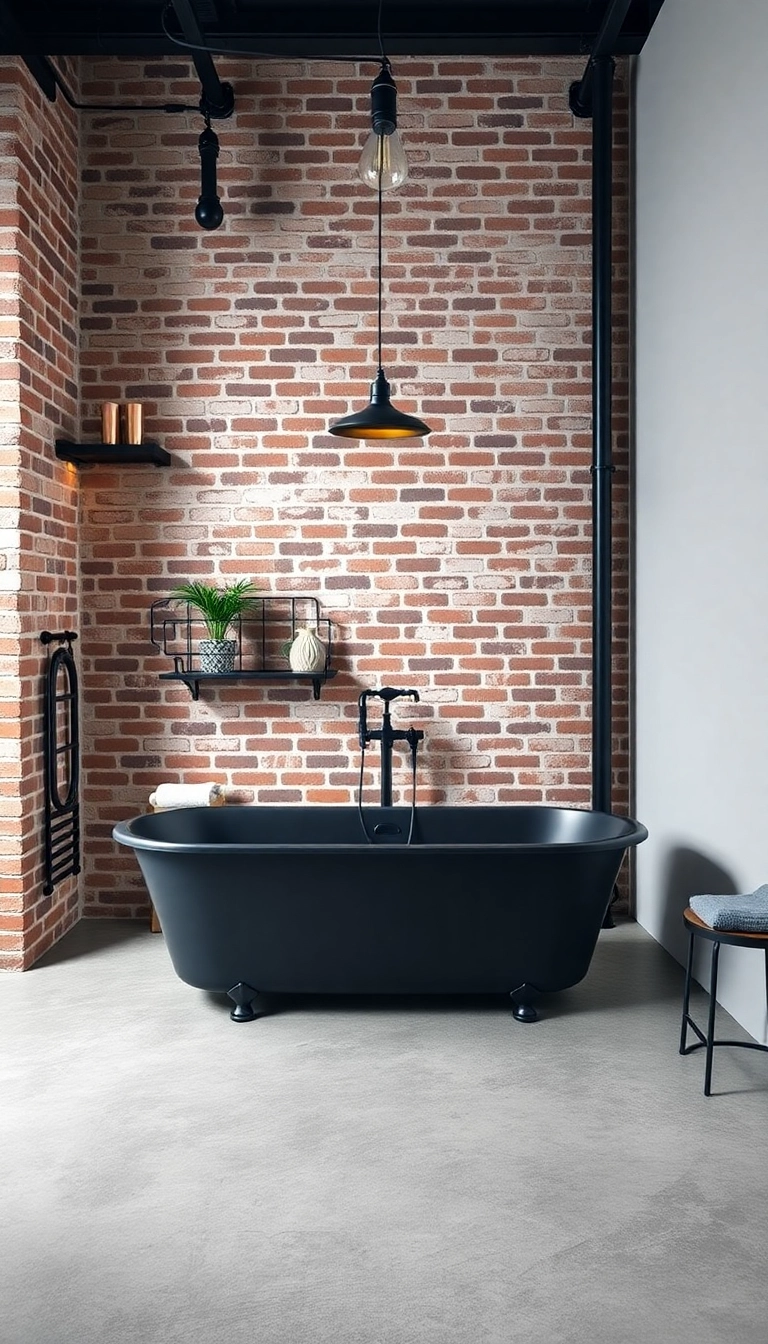 13 DIY Freestanding Bathtub Ideas That Will Save You Thousands (And Look Amazing!) - 2. The Industrial Chic Tub