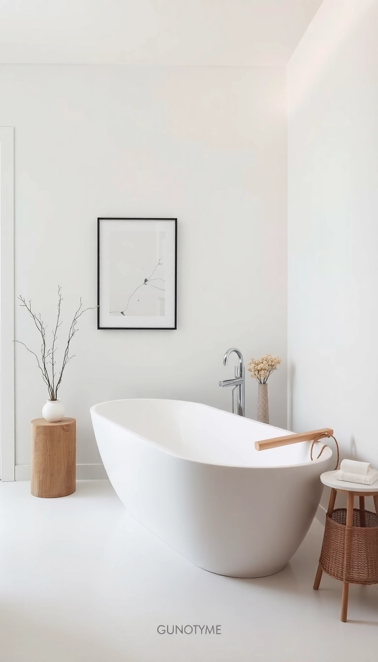 13 DIY Freestanding Bathtub Ideas That Will Save You Thousands (And Look Amazing!) - 3. The Minimalist Elegance