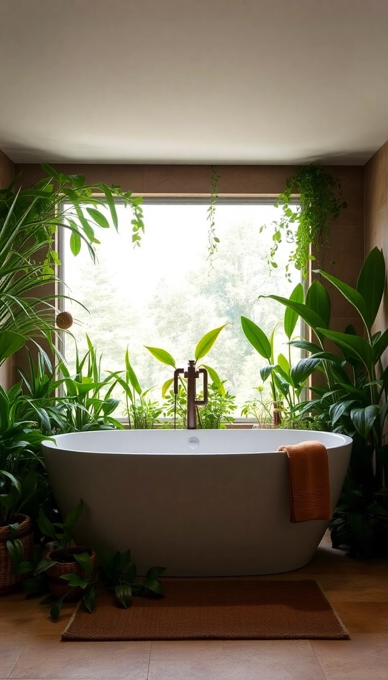 13 DIY Freestanding Bathtub Ideas That Will Save You Thousands (And Look Amazing!) - 8. The Nature-Inspired Tub