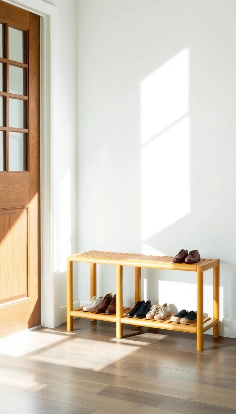 13 Eco-Friendly Shoe Storage Ideas for Entryways That Are Good for the Planet! - 3. Bamboo Shoe Bench