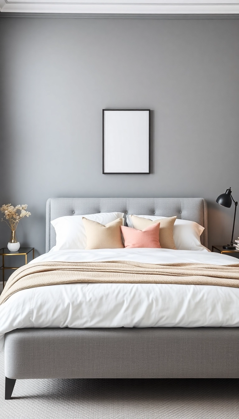 13 Peaceful Bedroom Colors That Will Make You Want to Hibernate Year-Round! - 5. Cool Gray