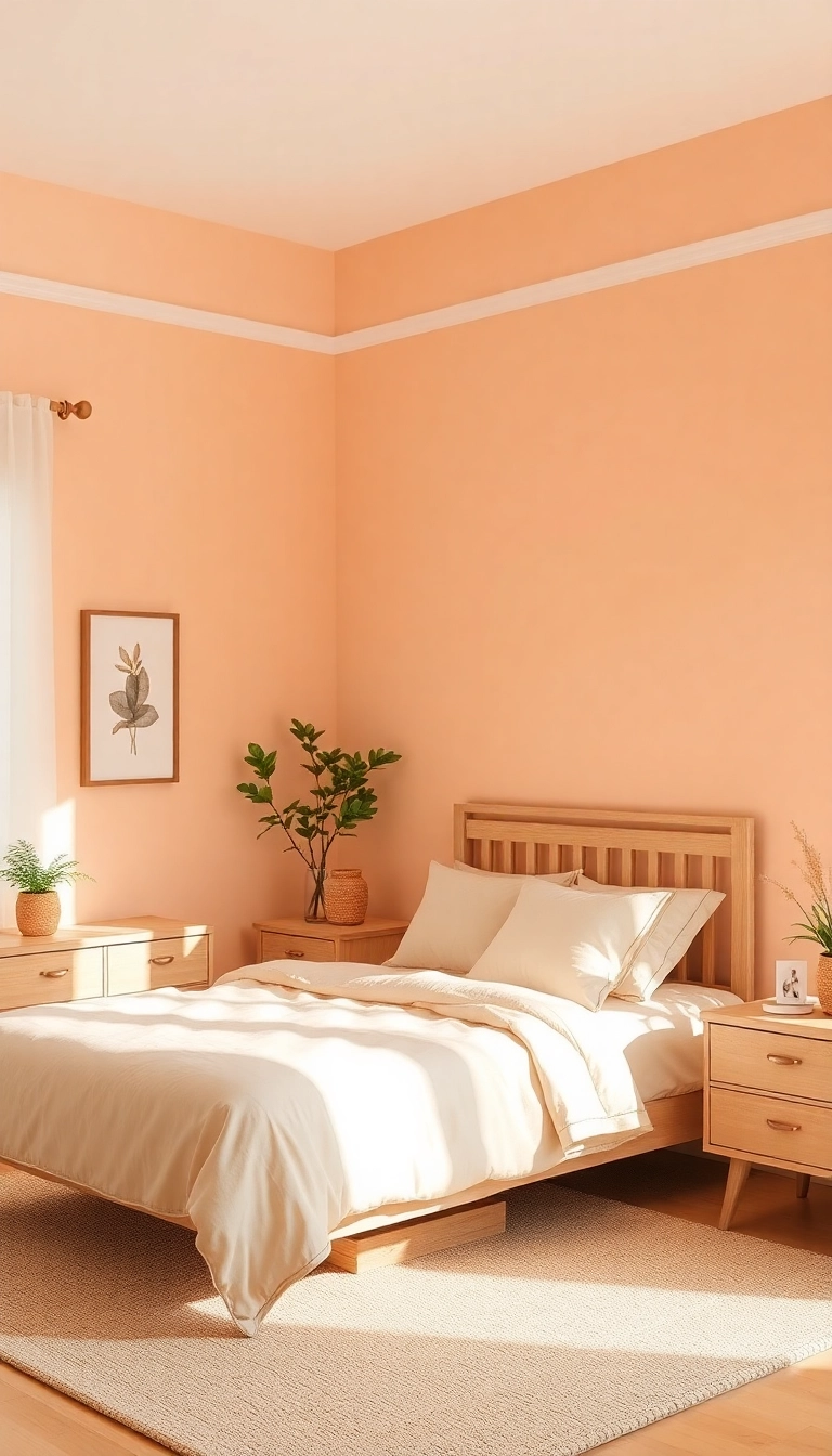 13 Peaceful Bedroom Colors That Will Make You Want to Hibernate Year-Round! - 8. Light Peach