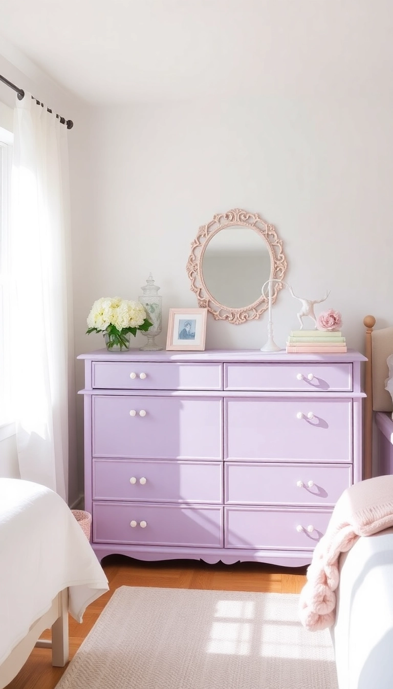 14 Colorful Dresser Ideas That Prove Bold Colors Can Transform Your Home! - 11. Cheerful Lavender