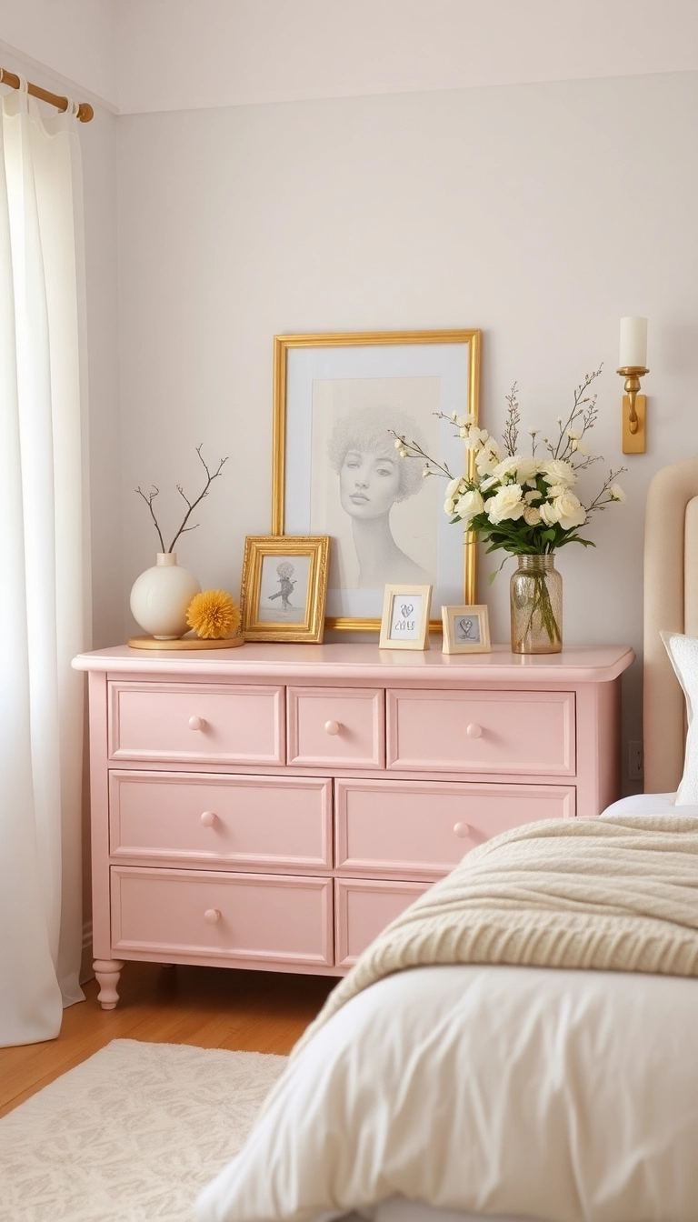 14 Colorful Dresser Ideas That Prove Bold Colors Can Transform Your Home! - 13. Soft Blush Pink