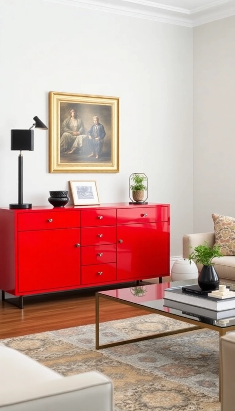 14 Colorful Dresser Ideas That Prove Bold Colors Can Transform Your Home! - 3. Bold Red Statement