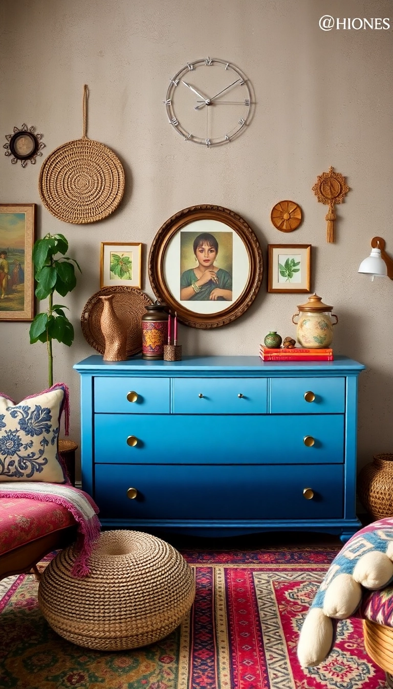 14 Colorful Dresser Ideas That Prove Bold Colors Can Transform Your Home! - 5. Artistic Ombre Effect