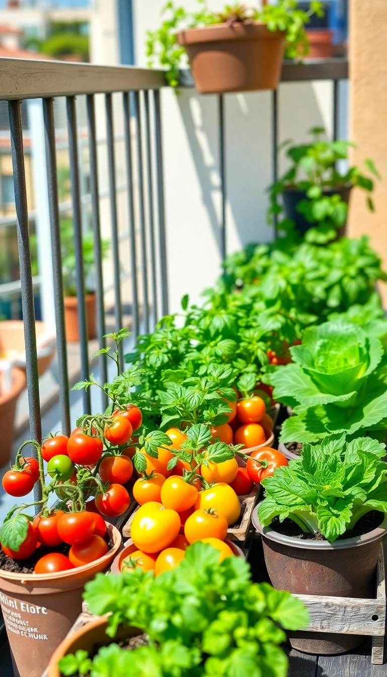 14 DIY Balcony Garden Ideas That Are So Easy You Can Start Today! - Mini Vegetable Garden