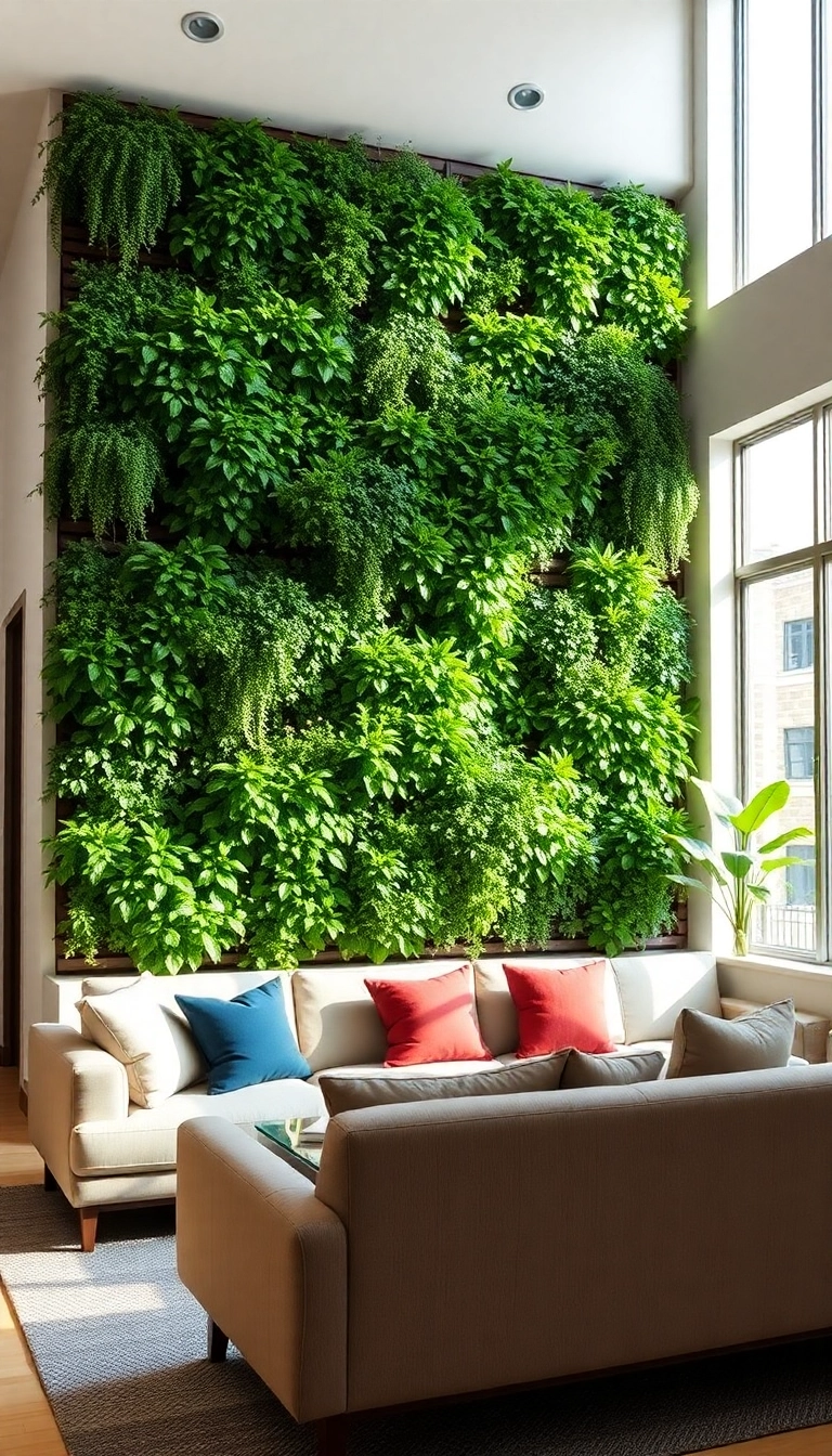 15 Bold Accent Wall Ideas That Will Transform Your Space Instantly! - Nature-Inspired Greenery