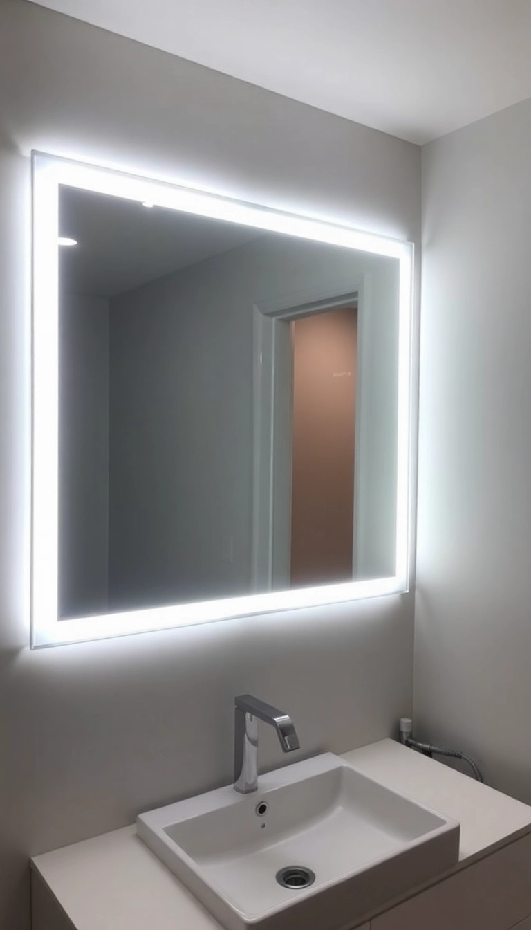 15 DIY Bathroom Lighting Hacks You Can Do This Weekend (Your Friends Will Be Jealous!) - 2. DIY Backlit Mirror