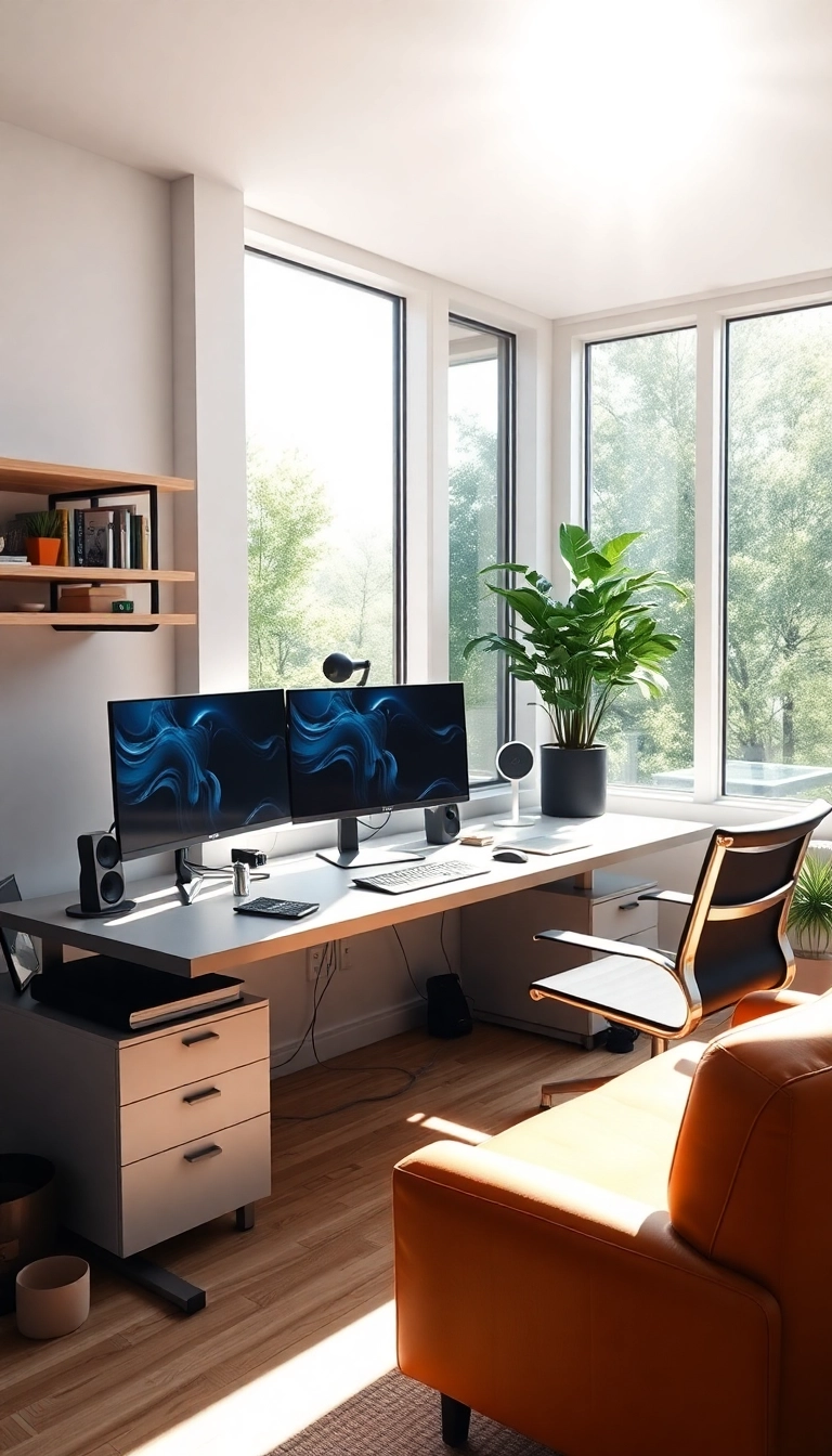 15 Functional Home Offices with Natural Light That Boost Your Productivity (Check Out #8!) - 12. Tech-Friendly Office