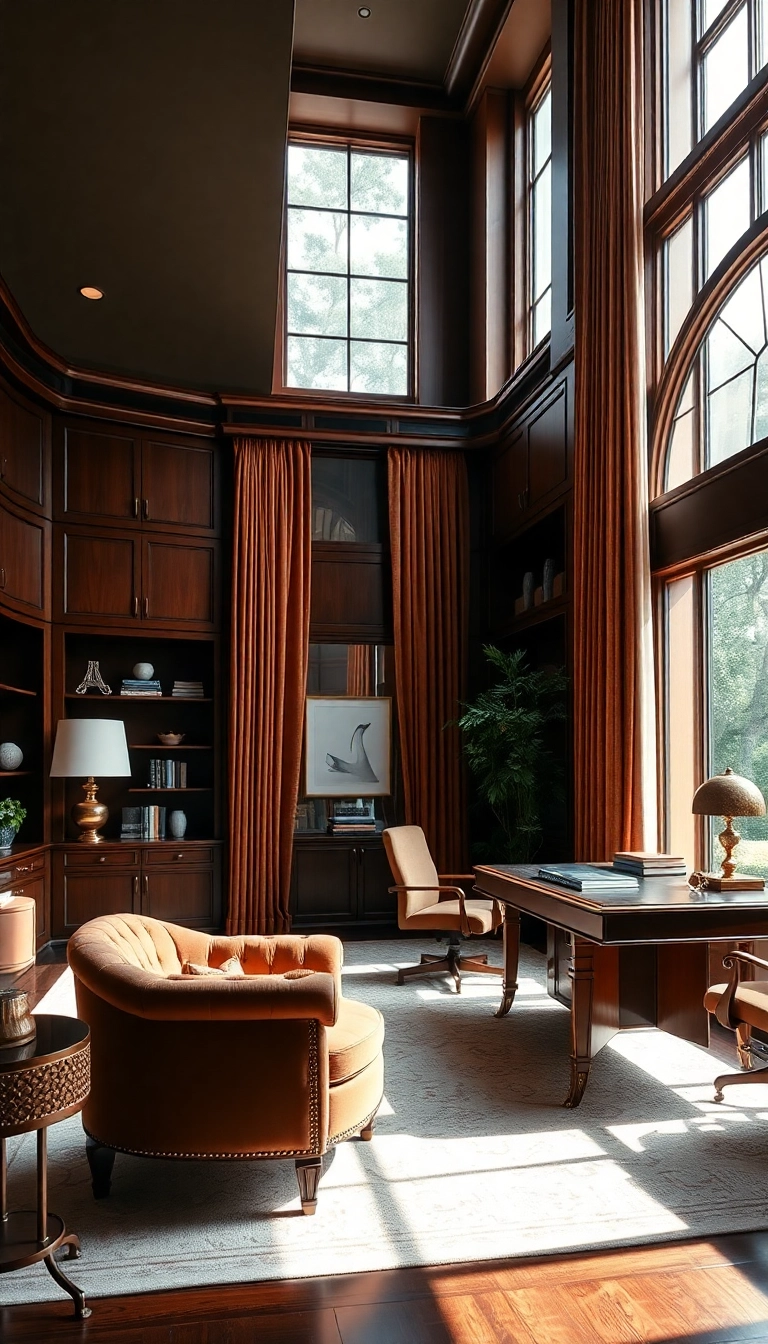 15 Functional Home Offices with Natural Light That Boost Your Productivity (Check Out #8!) - 14. Luxurious Home Office