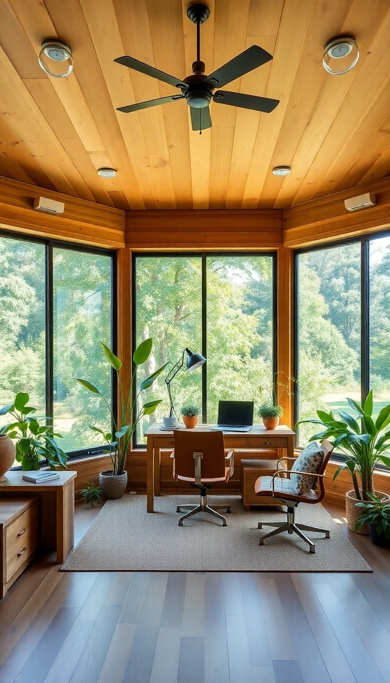 15 Functional Home Offices with Natural Light That Boost Your Productivity (Check Out #8!) - 15. Outdoor-Inspired Office