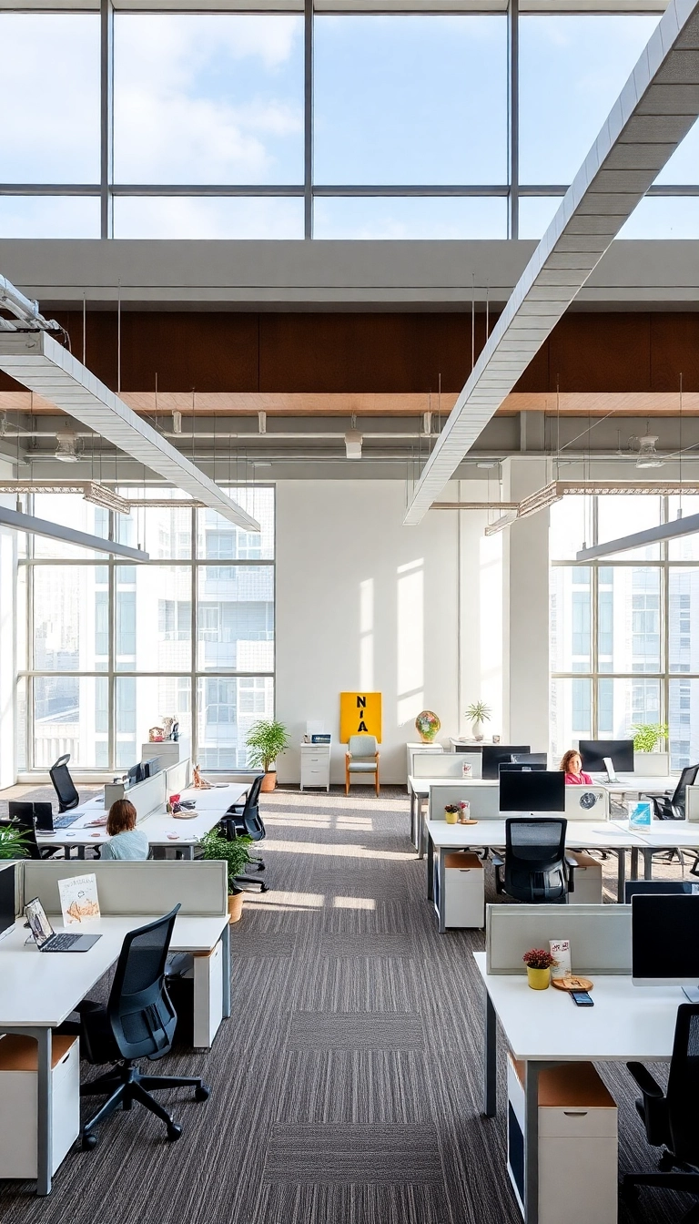 15 Functional Home Offices with Natural Light That Boost Your Productivity (Check Out #8!) - 9. Open-Concept Office