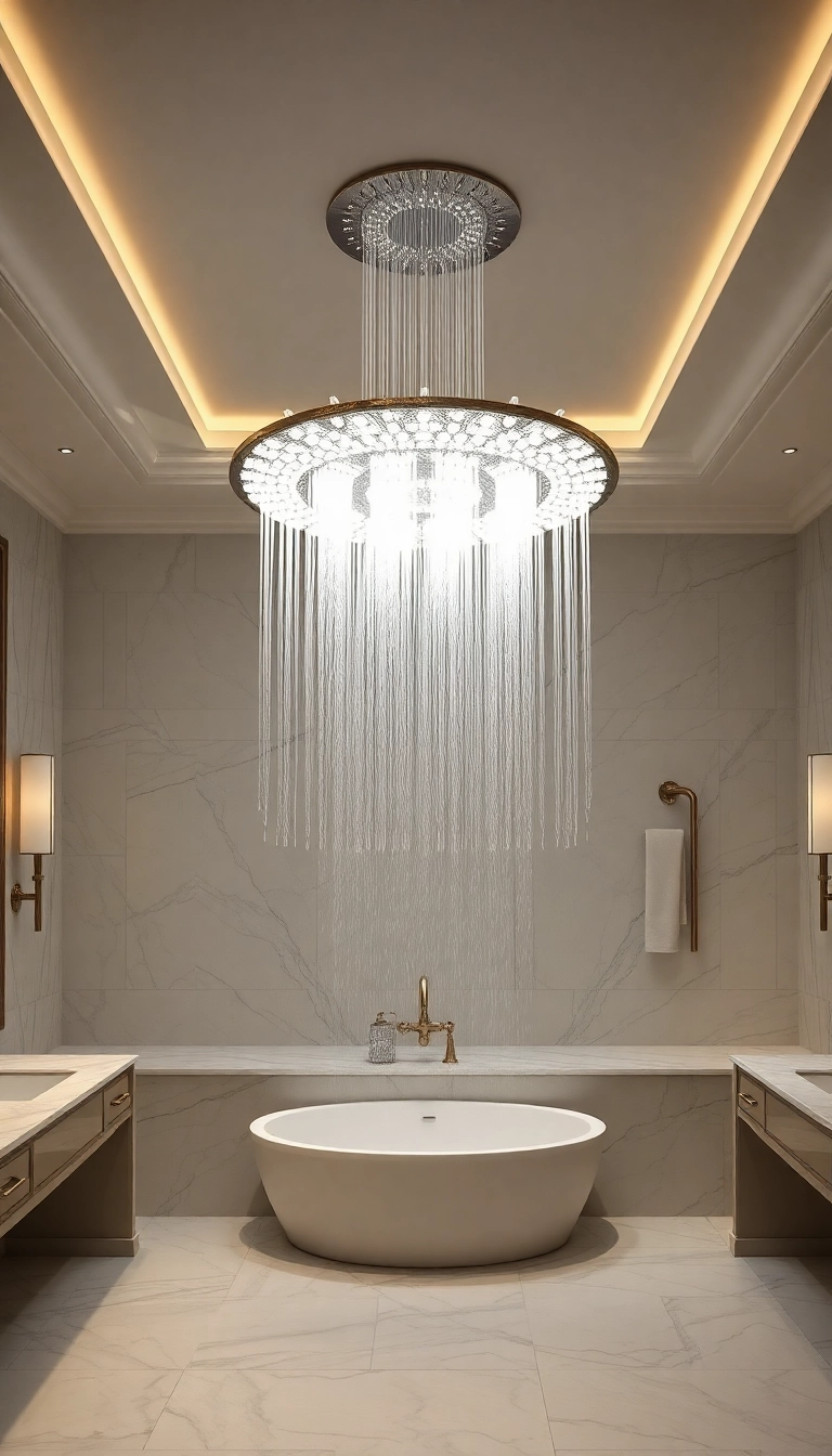 15 Rainfall Showerhead Ideas That Will Transform Your Bathroom into a Luxurious Spa! - 7. Statement Piece