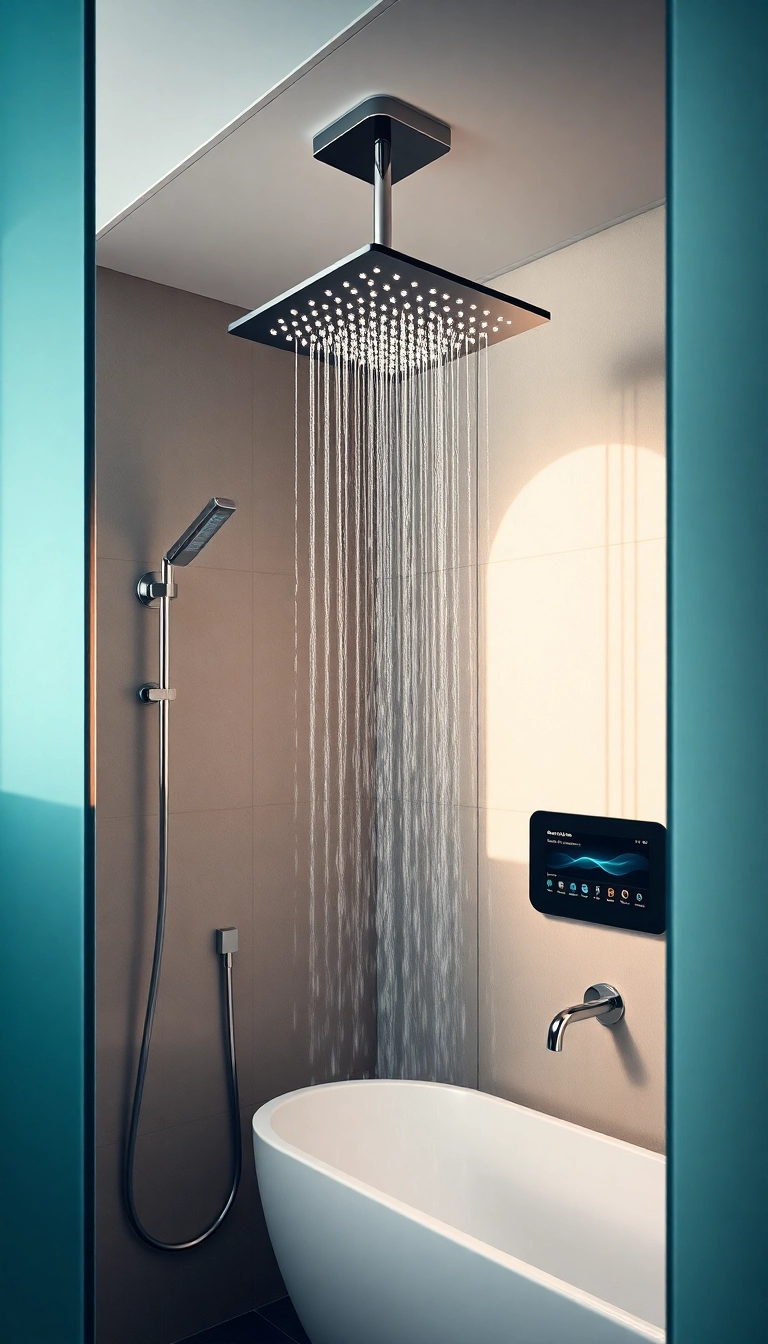 15 Rainfall Showerhead Ideas That Will Transform Your Bathroom into a Luxurious Spa! - 8. Smart Technology Integration