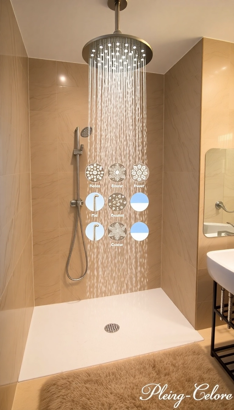 15 Rainfall Showerhead Ideas That Will Transform Your Bathroom into a Luxurious Spa! - 9. Customizable Water Flow