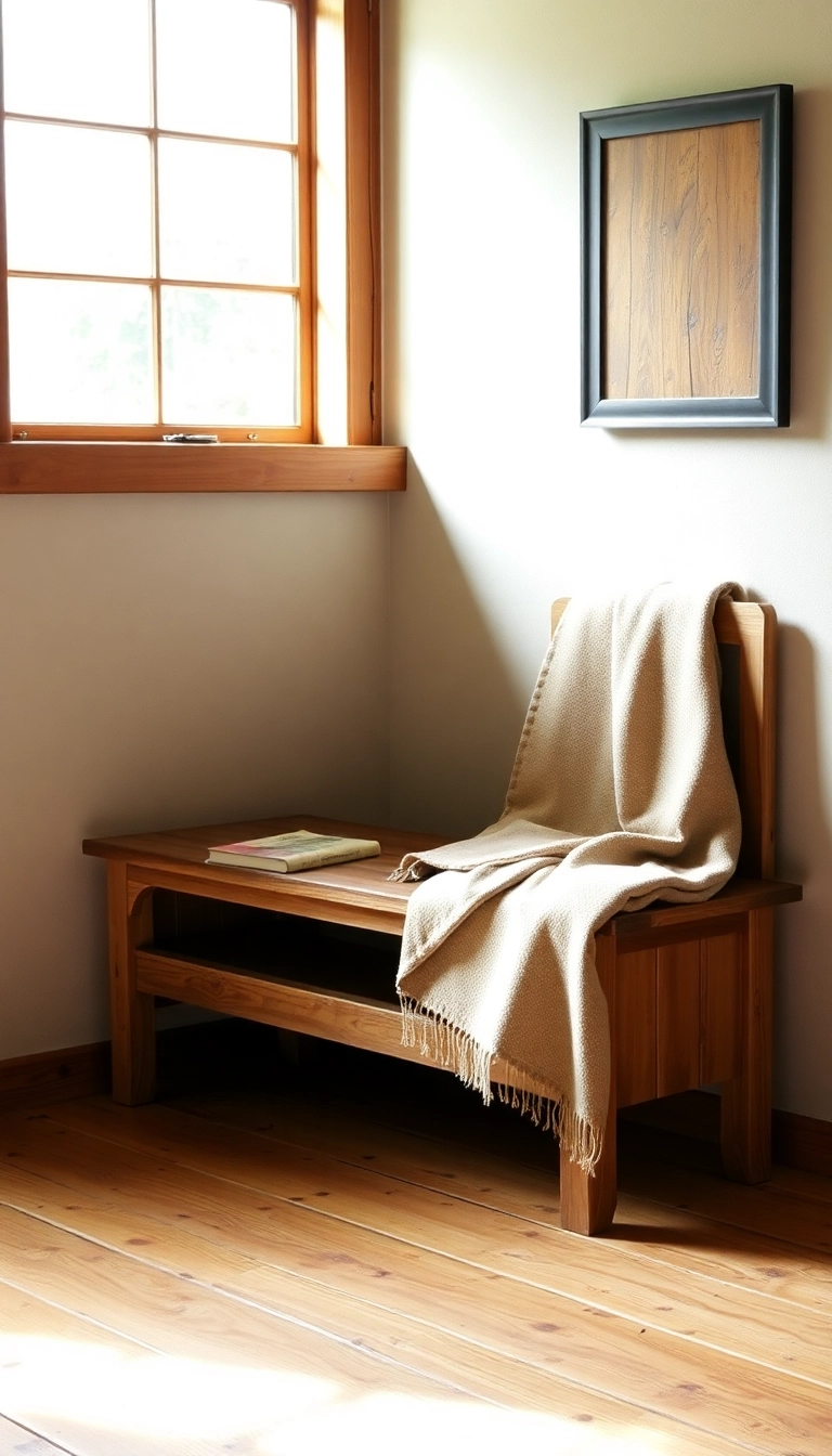 15 Rustic Reading Corner Ideas That'll Make You Want to Curl Up with a Book! - 9. Natural Wood Elements