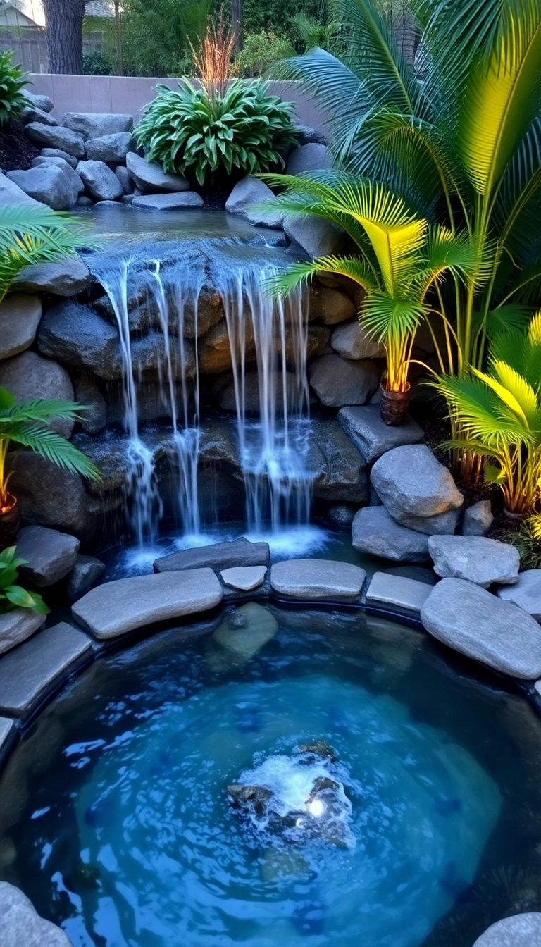 15 Stunning Hot Tub Privacy Ideas That Will Transform Your Backyard into a Serene Oasis! - 3. Soothing Water Features