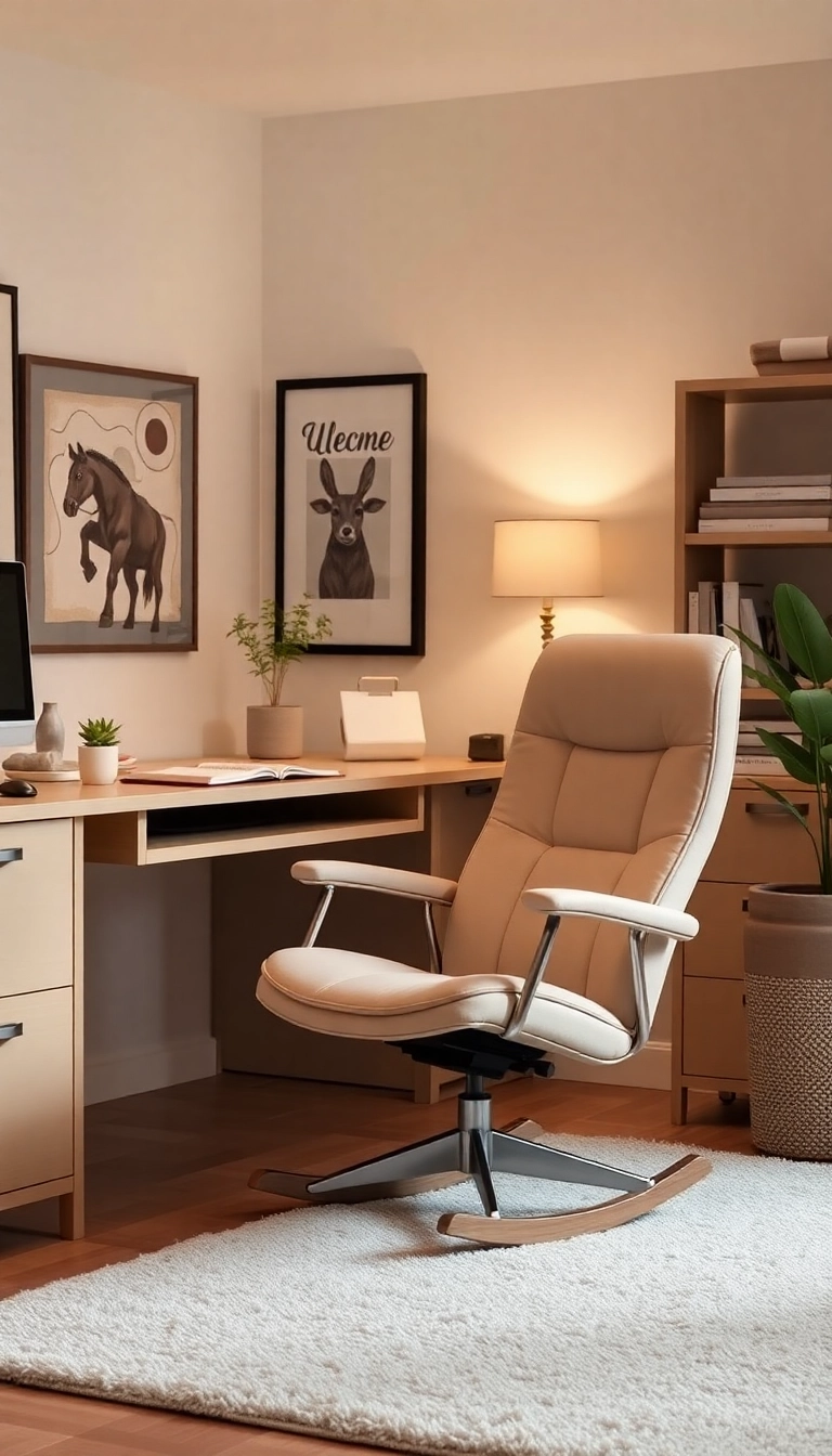 16 Stylish Ergonomic Chairs You Need for Your Home Office (You Won't Believe #12!) - 11. The Cozy Rocking Chair