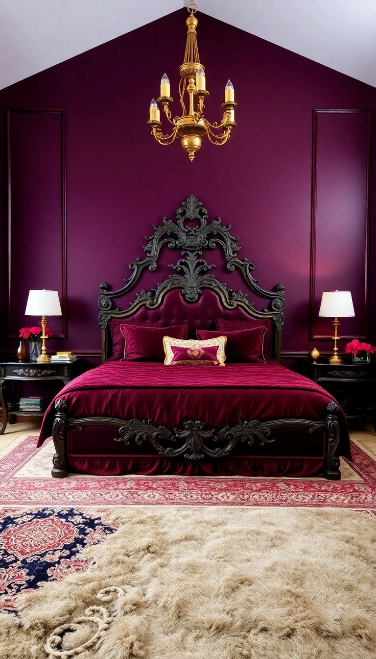 17 Boho Bedroom Colors That Bring Vibrancy and Relaxation to Your Personal Oasis! - 10. Berry Purple