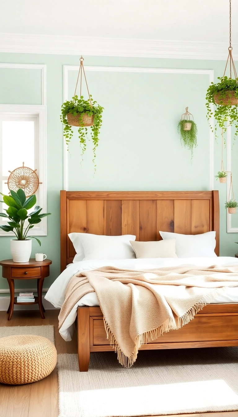 17 Boho Bedroom Colors That Bring Vibrancy and Relaxation to Your Personal Oasis! - 9. Soft Mint