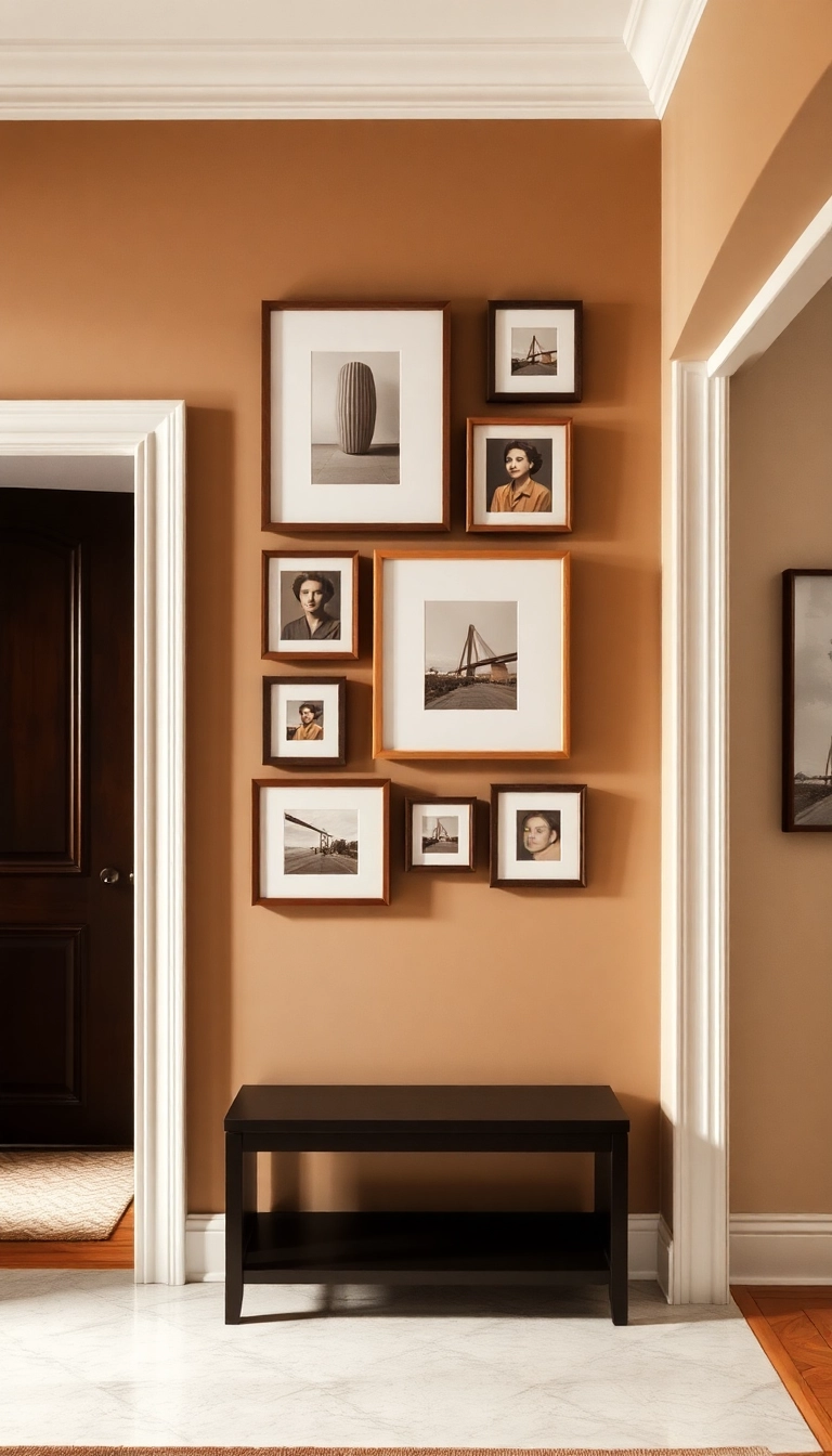 17 Framed Wall Art Ideas for Your Entryway That Add Elegance! - 6. Layered Art Frames