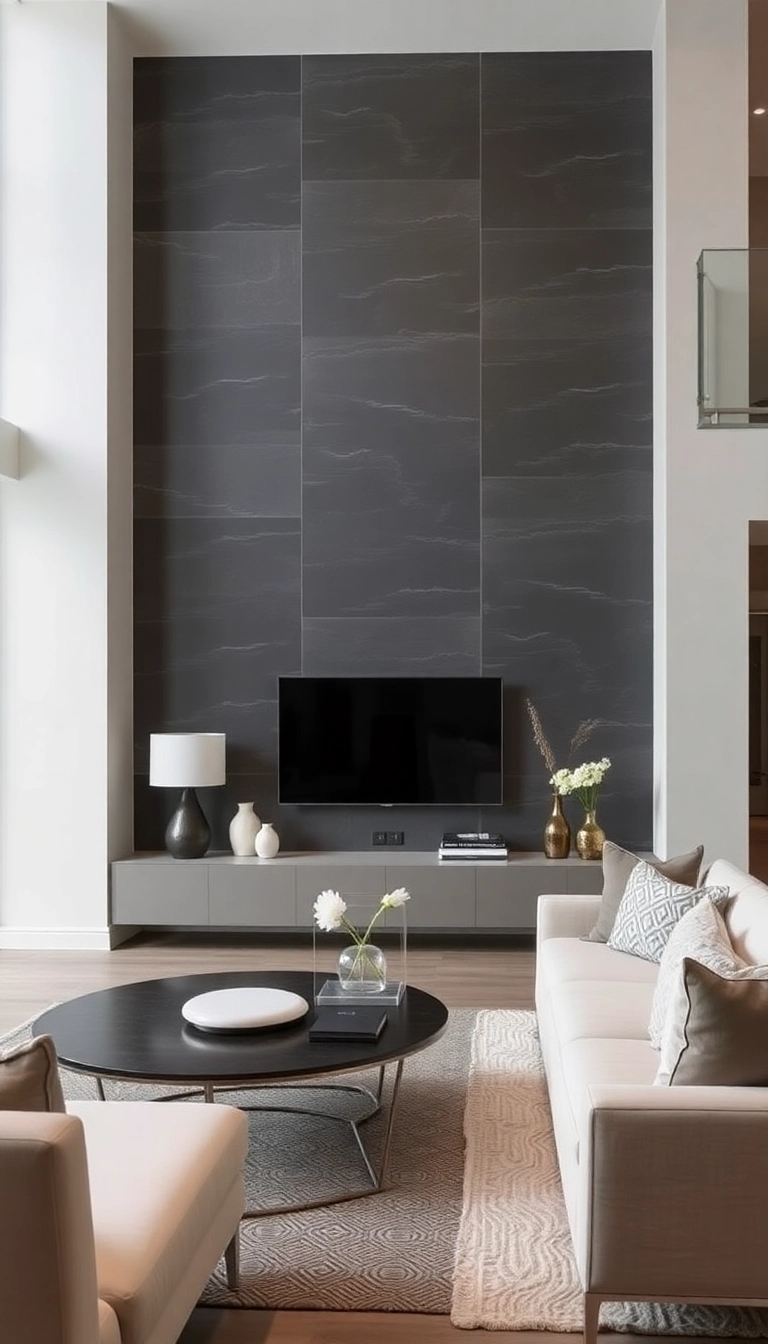 17 Textured Wall Panel Ideas That Will Transform Any Room (You Have to See #4!) - 13. Minimalist Slate Panels