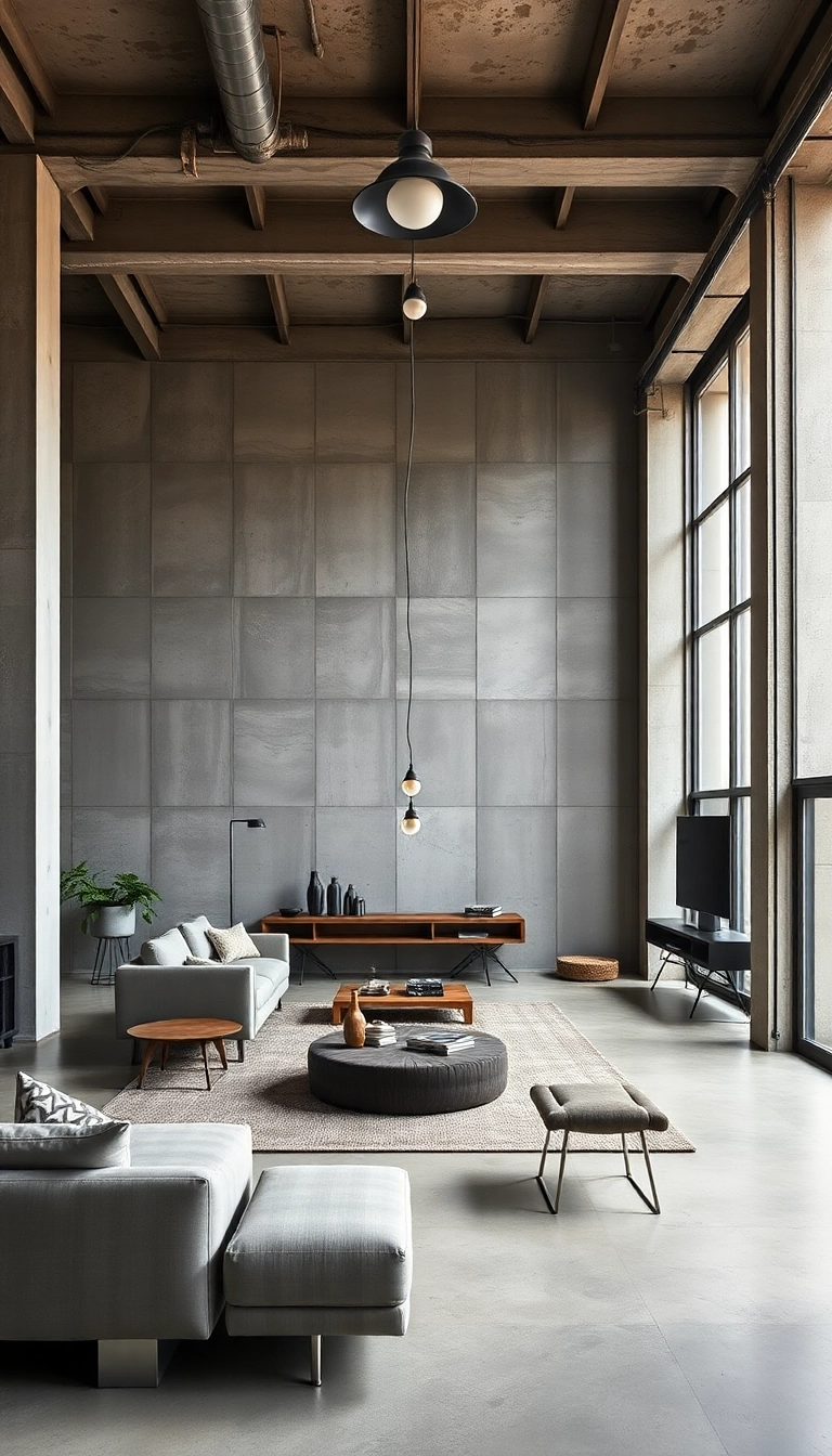 17 Textured Wall Panel Ideas That Will Transform Any Room (You Have to See #4!) - 14. Contemporary Concrete Panels