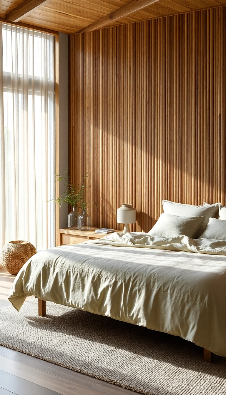 17 Textured Wall Panel Ideas That Will Transform Any Room (You Have to See #4!) - 8. Eco-Friendly Bamboo Panels