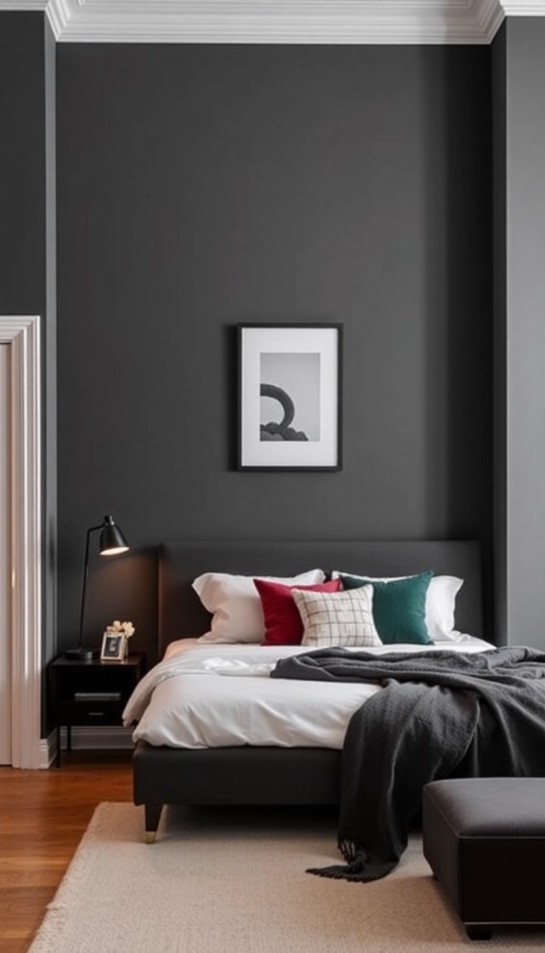 18 Best Colors for Bedrooms That Will Make You Feel Right at Home! - 12. Charcoal Gray: Modern and Cozy