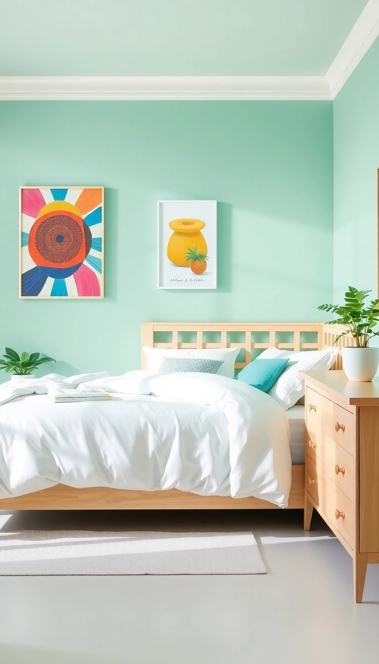 18 Best Colors for Bedrooms That Will Make You Feel Right at Home! - 13. Mint Green: Fresh and Invigorating