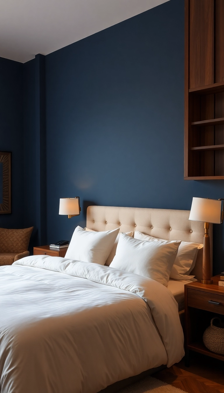 18 Best Colors for Bedrooms That Will Make You Feel Right at Home! - 14. Midnight Blue: Cozy and Dreamy