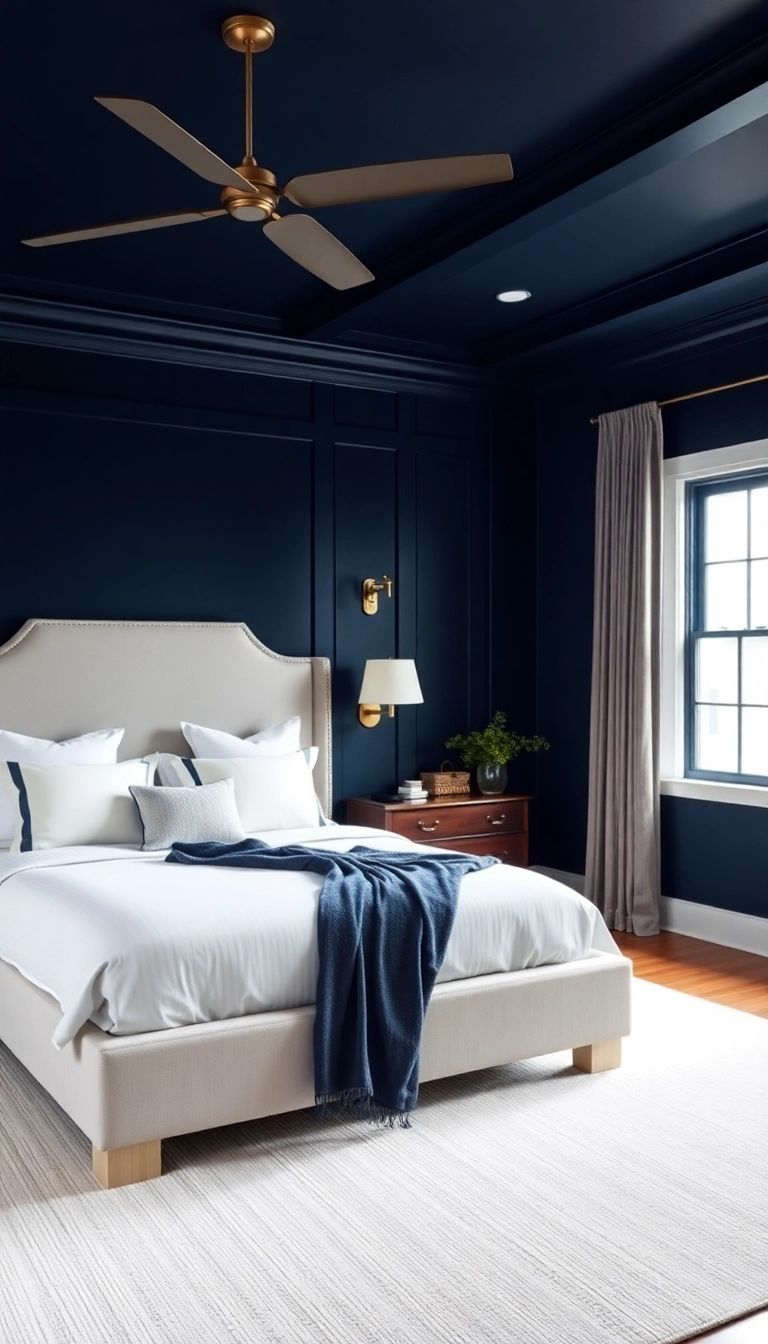 18 Best Colors for Bedrooms That Will Make You Feel Right at Home! - 6. Deep Navy: Bold and Restful