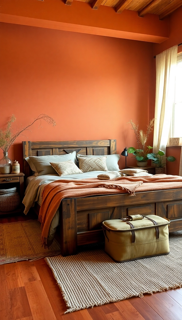 18 Best Colors for Bedrooms That Will Make You Feel Right at Home! - 8. Earthy Terracotta: Warmth and Comfort