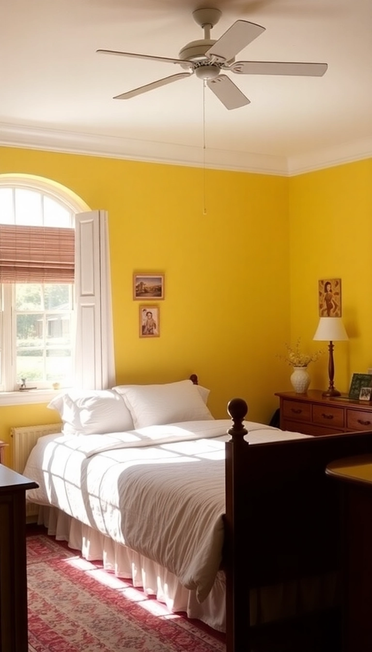 18 Best Colors for Bedrooms That Will Make You Feel Right at Home! - 9. Pale Yellow: Cheerful and Bright